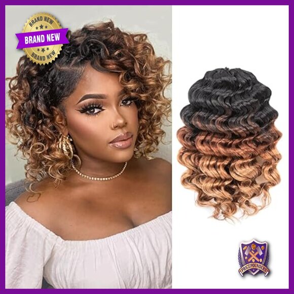 9 Inch Synthetic Ocean Wave Crochet Hair Extensions - 8 Pack Heat Resistant main image 6